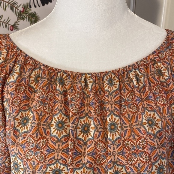 SANCTUARY Julia Off Shoulder Ruffle Bell Sleeve Blouse Pink Size Small - Picture 2 of 10